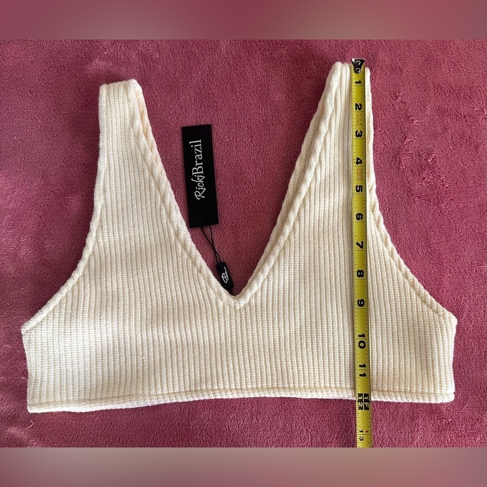 Ricki Brazil  Bralette Crochet woman’s size M White stretch - Picture 5 of 5